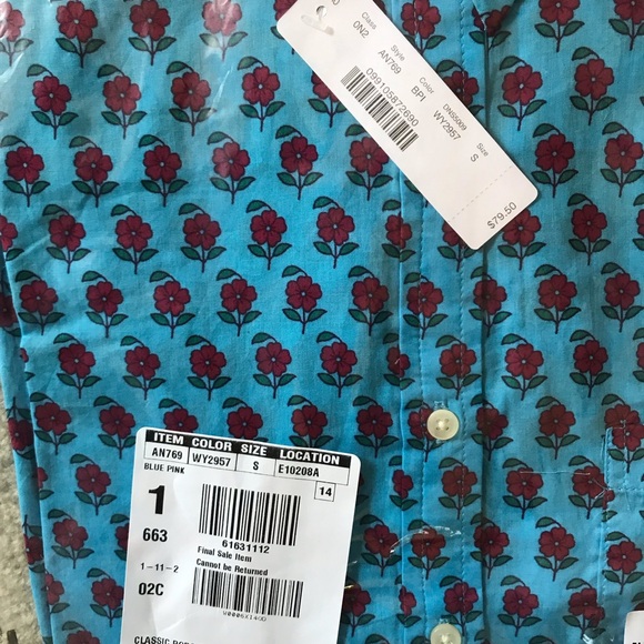 J. Crew Classic popover shirt-layered block print - Picture 4 of 4